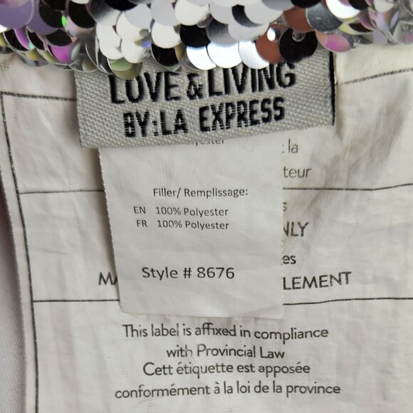 Heart shaped mermaid two tone throw pillow cute pink and silver love - Picture 6 of 6